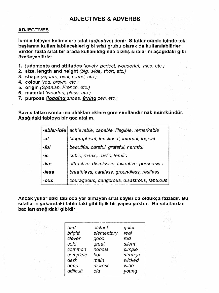 10 Adjectives Adverbs | PDF