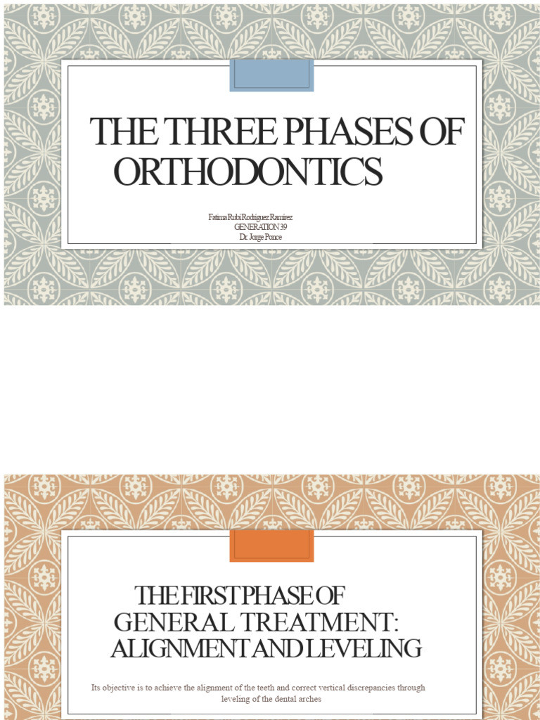 Phases of Orthodontic Treatment Explained | PDF | Orthodontics | Dental ...