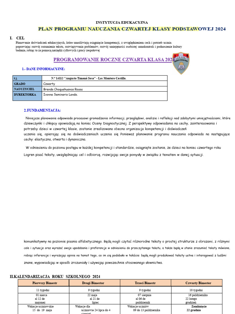 plan-nauczania-dla-czwartej-klasy-2024-pdf