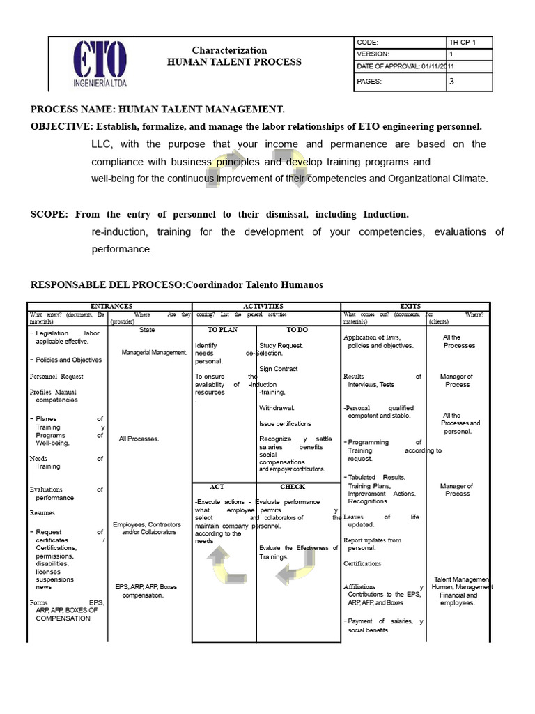 Human Talent Management Process Guide | PDF | Employment | Business