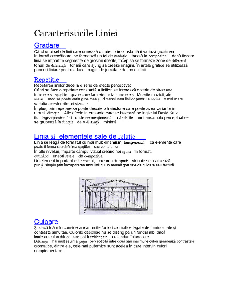 Caracteristicile Liniei | PDF