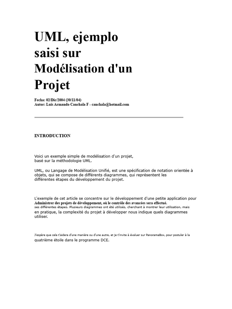 Modélisation UML pour Gestion de Projets | PDF | Cas d'utilisation ...