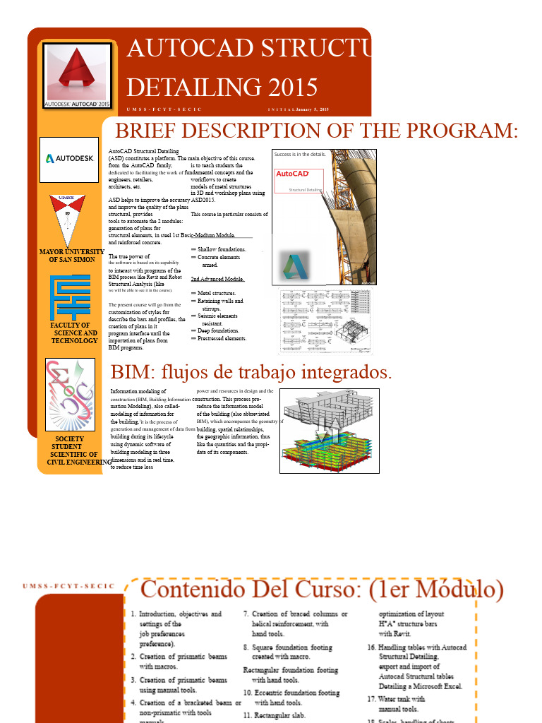AutoCAD Structural Detailing Course 2015 | PDF | Building Information ...