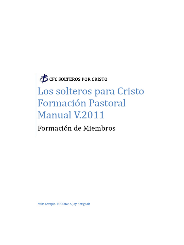 La Ruta de Formación Pastoral para Solteros en Cristo v2011 | PDF ...