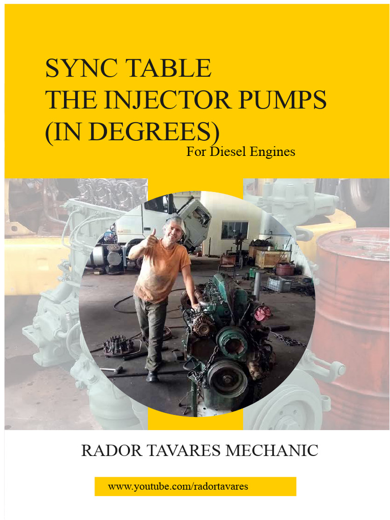 Diesel Injector Pump Sync Table | PDF | Diesel Engine | Fuel Injection