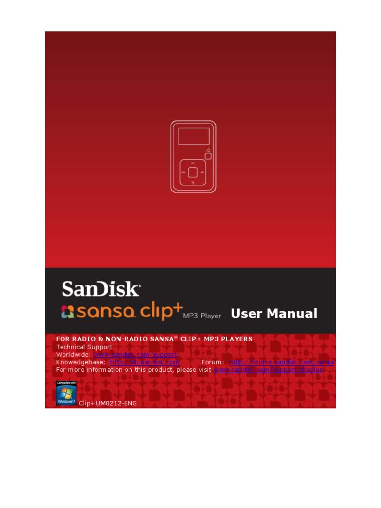 Sansa Clip Plus Manual PDF License Usb