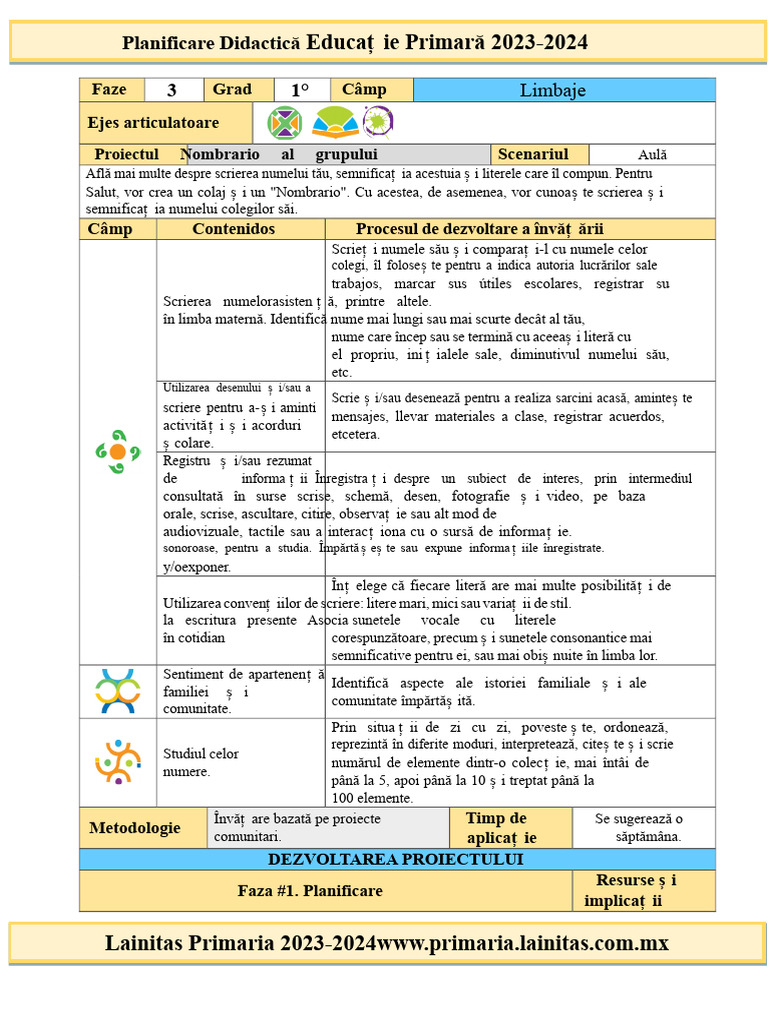 1 Clasa Septembrie - 01 Lista Grupului (2023-2024) | PDF
