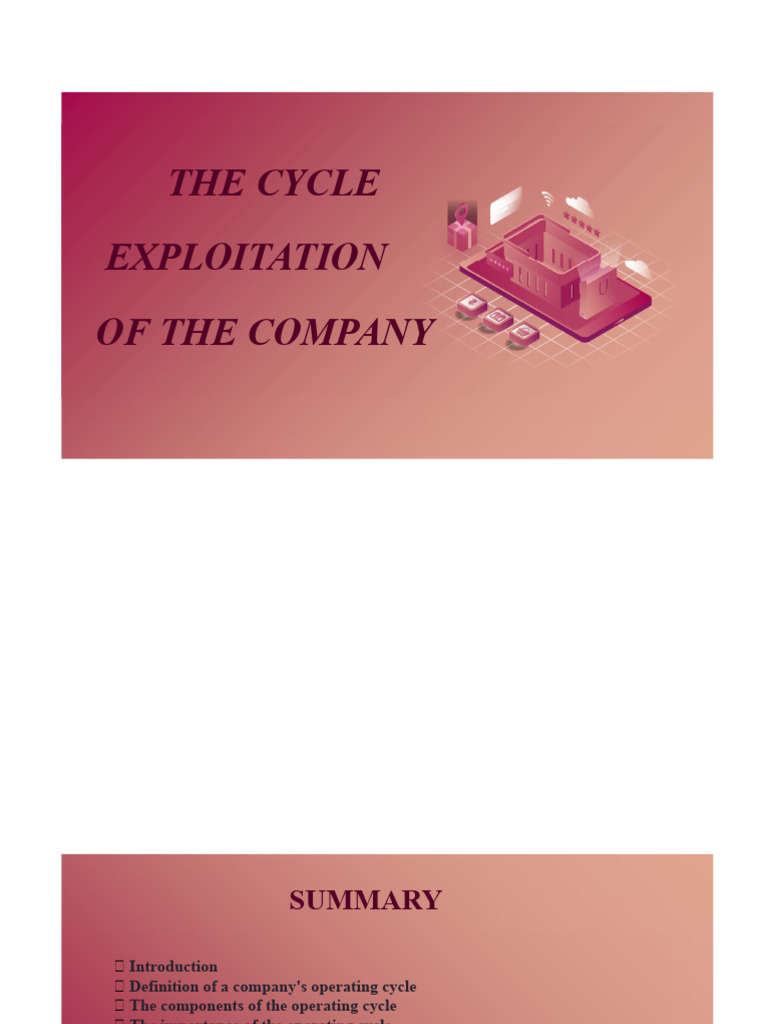Understanding the Company's Operating Cycle | PDF | Inventory | Supply ...