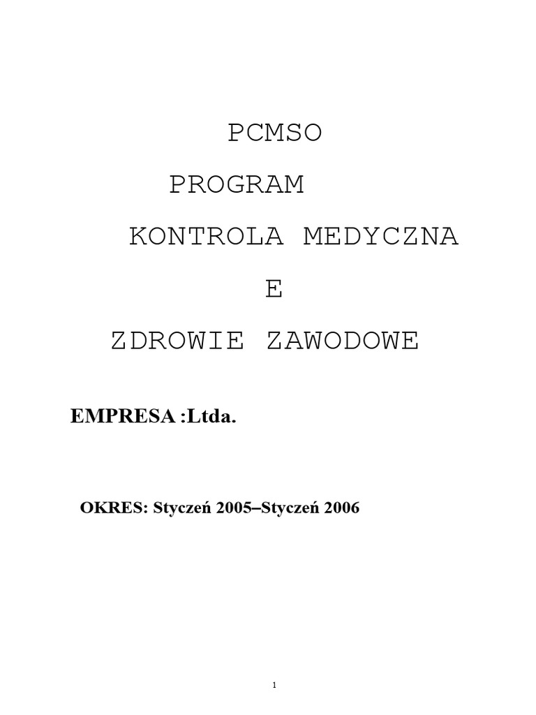 Model Pcmso PDF | PDF