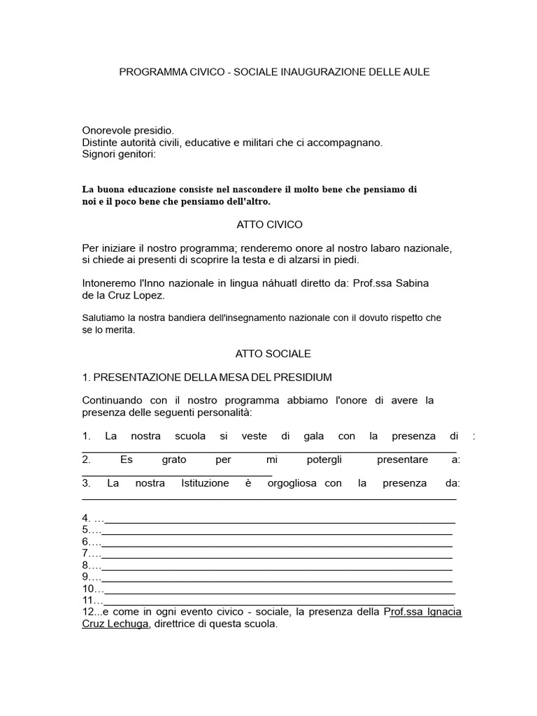 Programma Civico | PDF