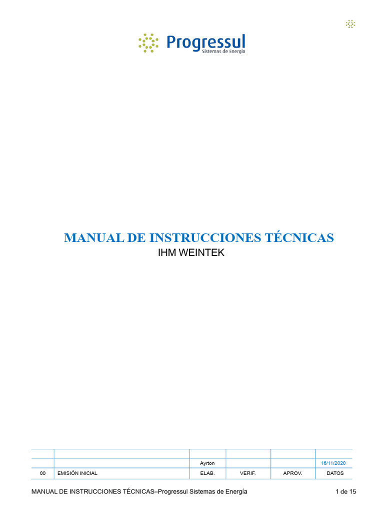 Manual Técnico IHM Weintek Progressul | PDF | Ventana (informática ...