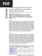 A reforma gerencial e o processo de descentralização  da política habitacional no Brasil