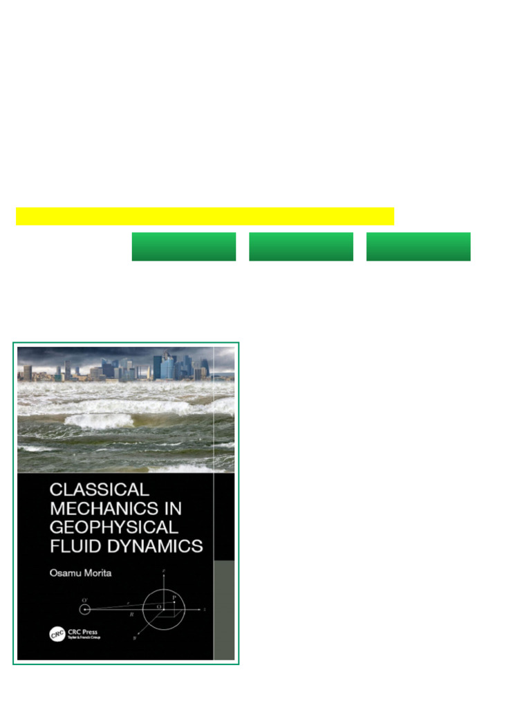 (Ebook) Classical Mechanics in Geophysical Fluid Dynamics by Osamu ...