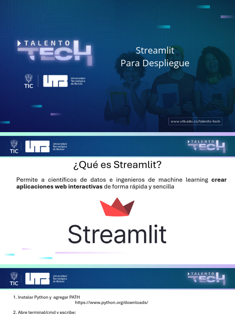 Guía Rápida para Usar Streamlit | PDF