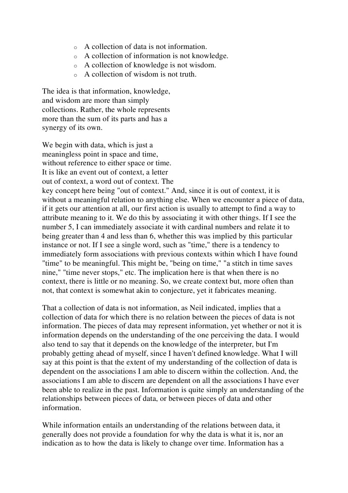 Data, Information, Knowledge, Wisdom Explained | PDF | Information | Data