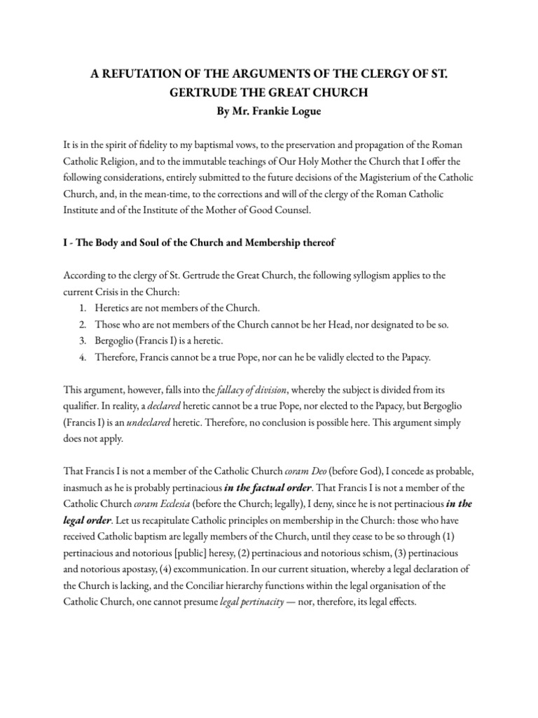 Totalist Refutation | PDF | Catholic Church | Pope
