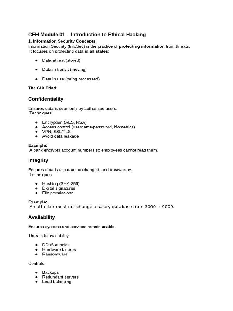 Introduction to Ethical Hacking Concepts | PDF | Proxy Server ...