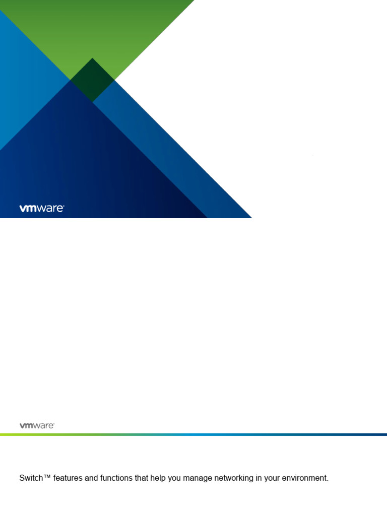 VMware vSphere Distributed Switch Guide | PDF | Computer Network | Port ...