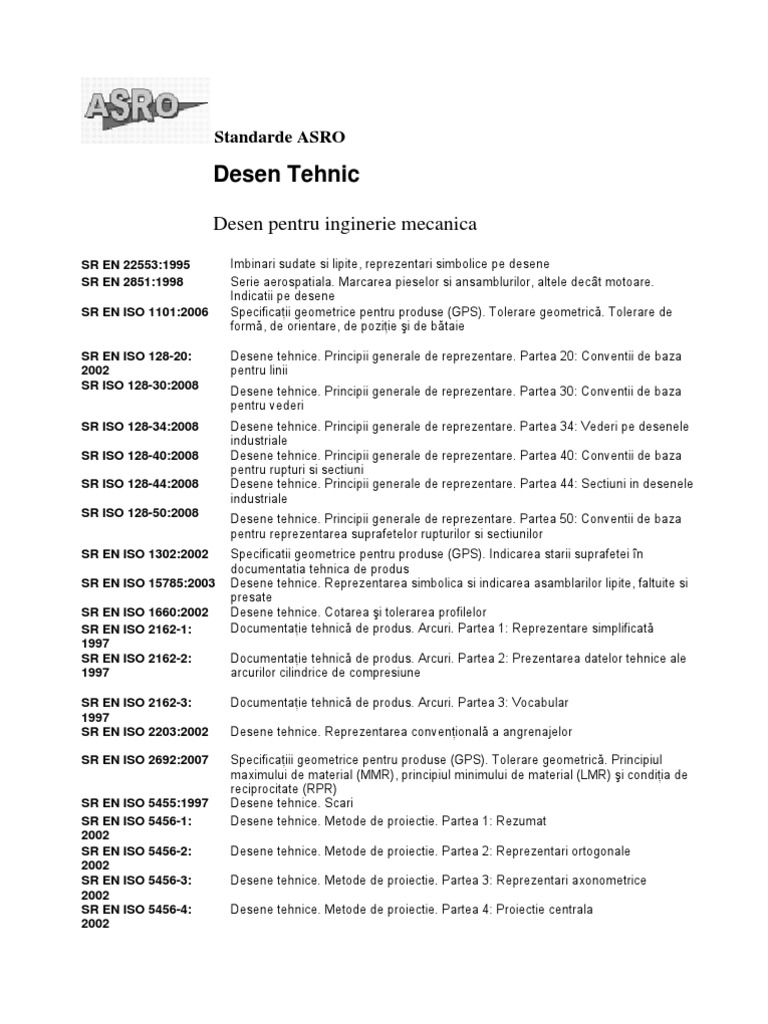 ASRO Standards | PDF