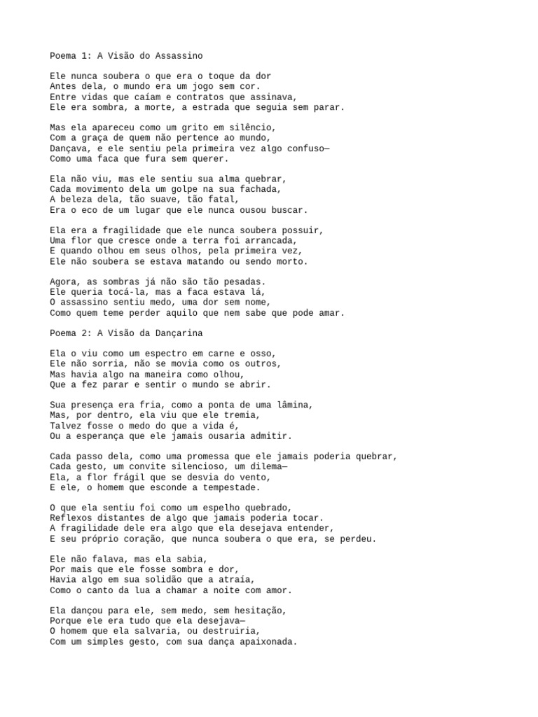 Poemas sobre Amor e Fragilidade | PDF