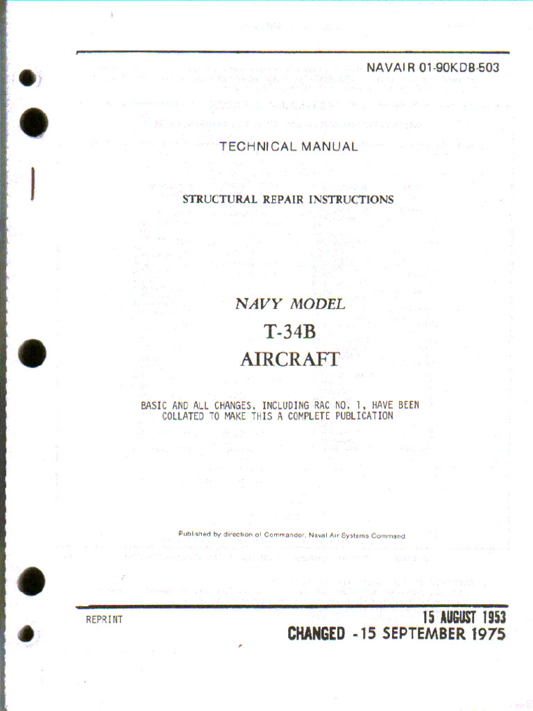 T-34B Struc Rep Inst NAVAIR 01-90KDB-503 | PDF