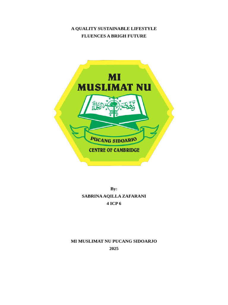 Sustainable Quality Life for a Bright Future | PDF | Muhammad | Mean