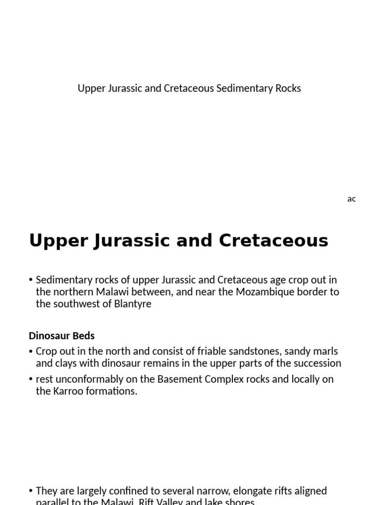 Lecture5 Upper Jurassic and Cretaceous Sedimentary Rocks | PDF