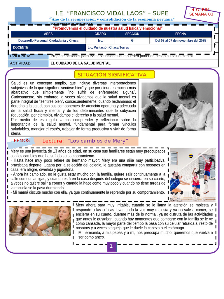 03.- El Cuidado de La Salud Mental | PDF | Salud mental | Mente