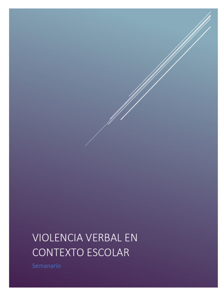 Violencia Verbal en Escuelas de Guatemala | PDF | Violencia | Agresión