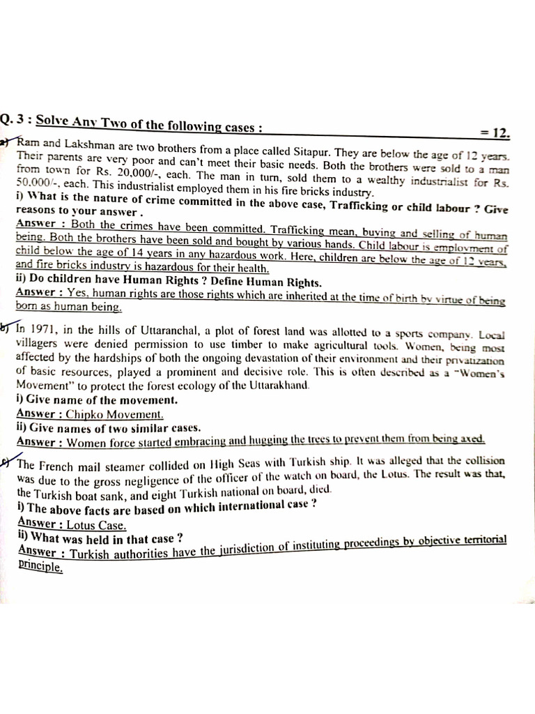 Situational Based Questions of PIL | PDF