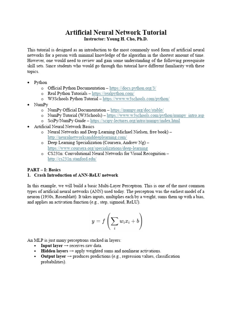 Intro to Artificial Neural Networks | PDF | Applied Mathematics ...
