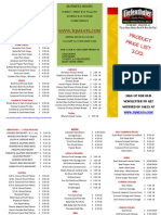 2012 TQ Meats Price List 