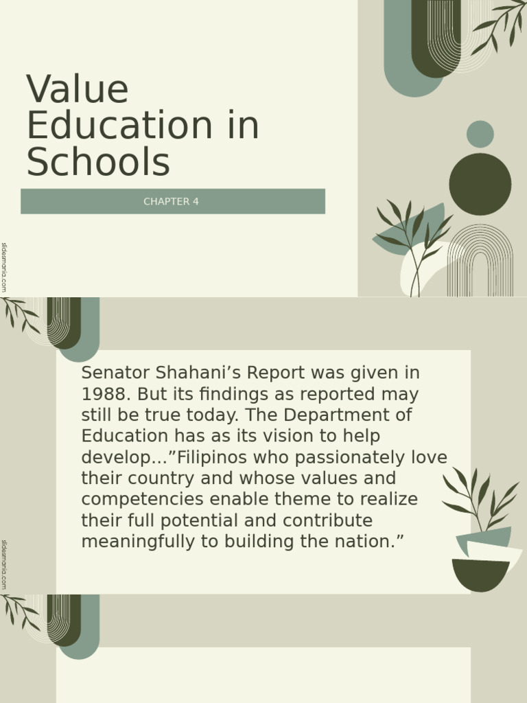 Values Education in Schoolsjoziel | PDF