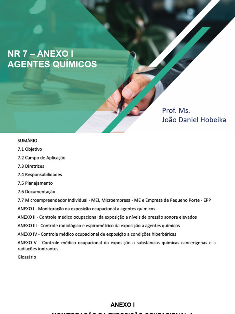NR 7 - Agentes Químicos | PDF
