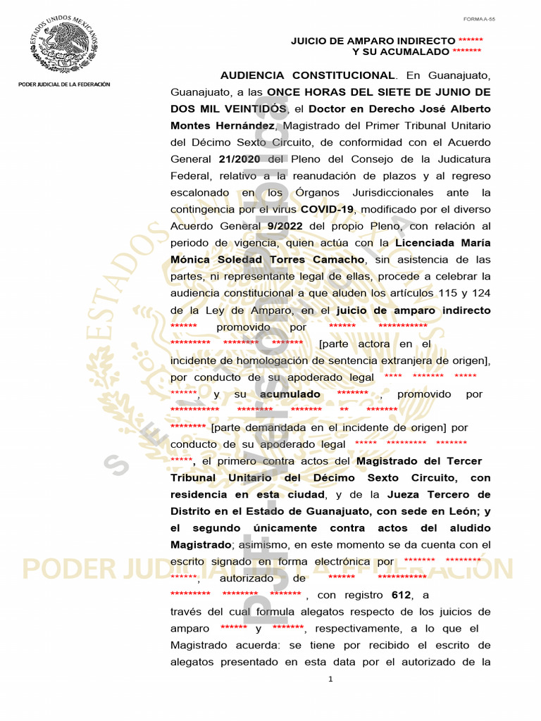 Juicio de Amparo Indirecto en Guanajuato | PDF | Sentencia (ley) | Ley ...