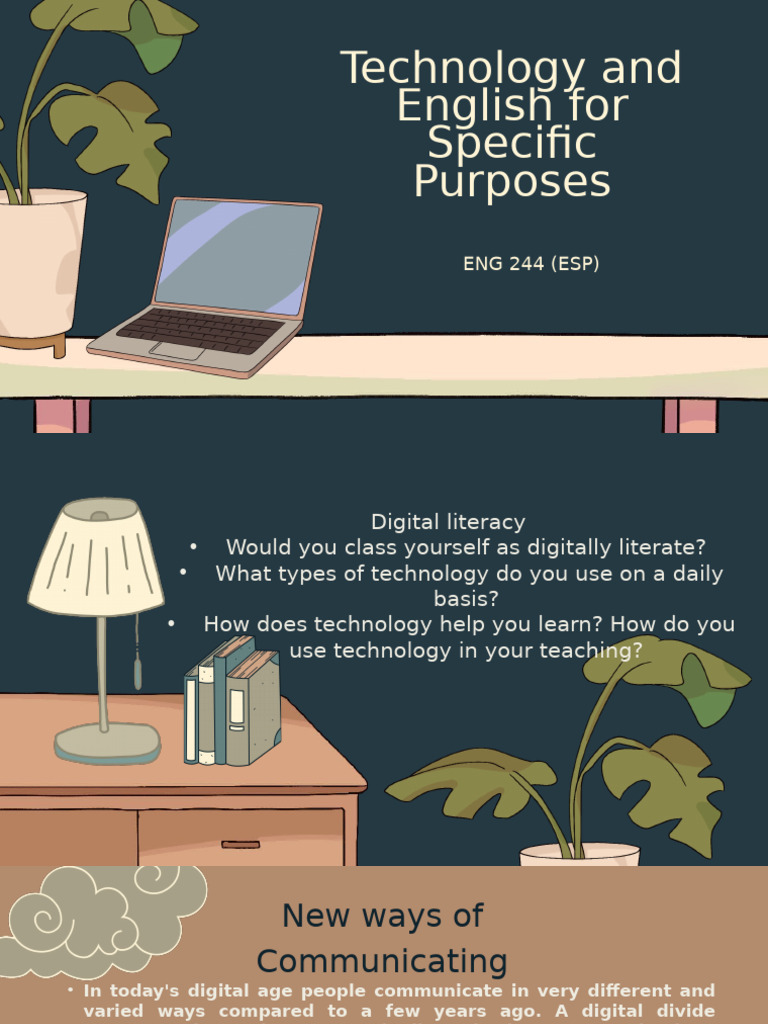 Technology in English for Specific Purposes | PDF | Learning | Human ...