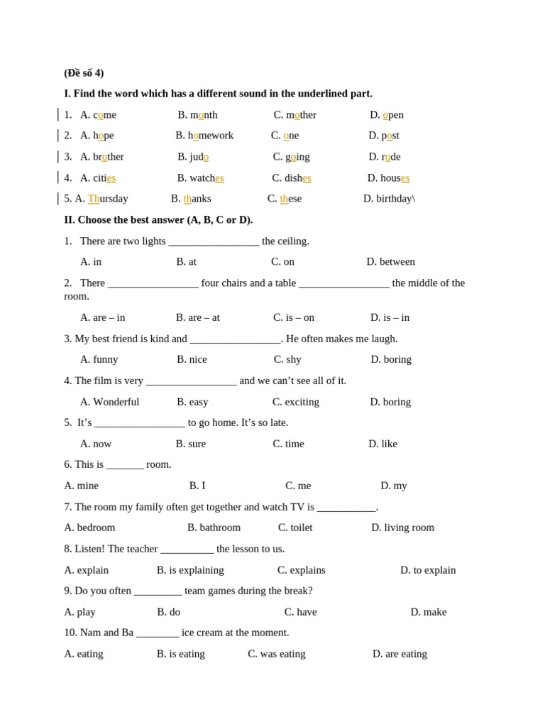 English Language Practice Test | PDF | Chess | Chess Theory