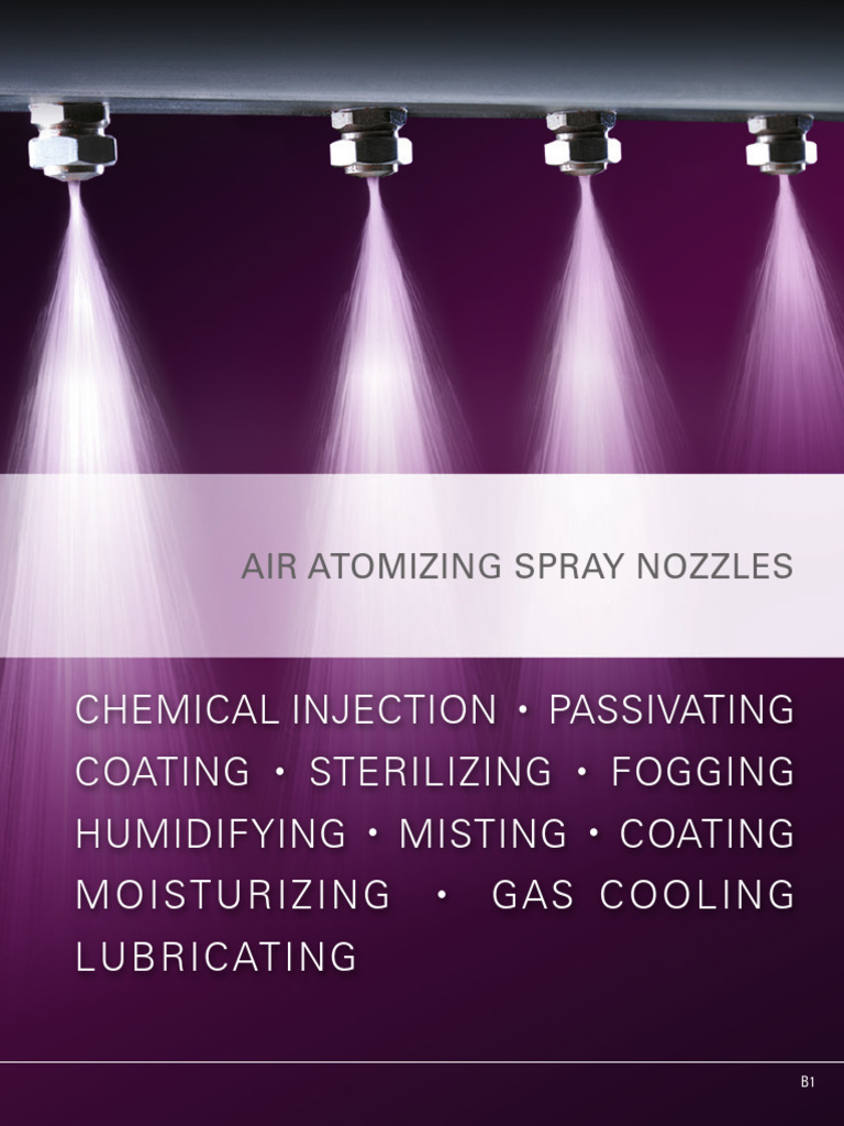 Air Atomizing Spray Nozzles Overview | PDF | Liquids | Gases