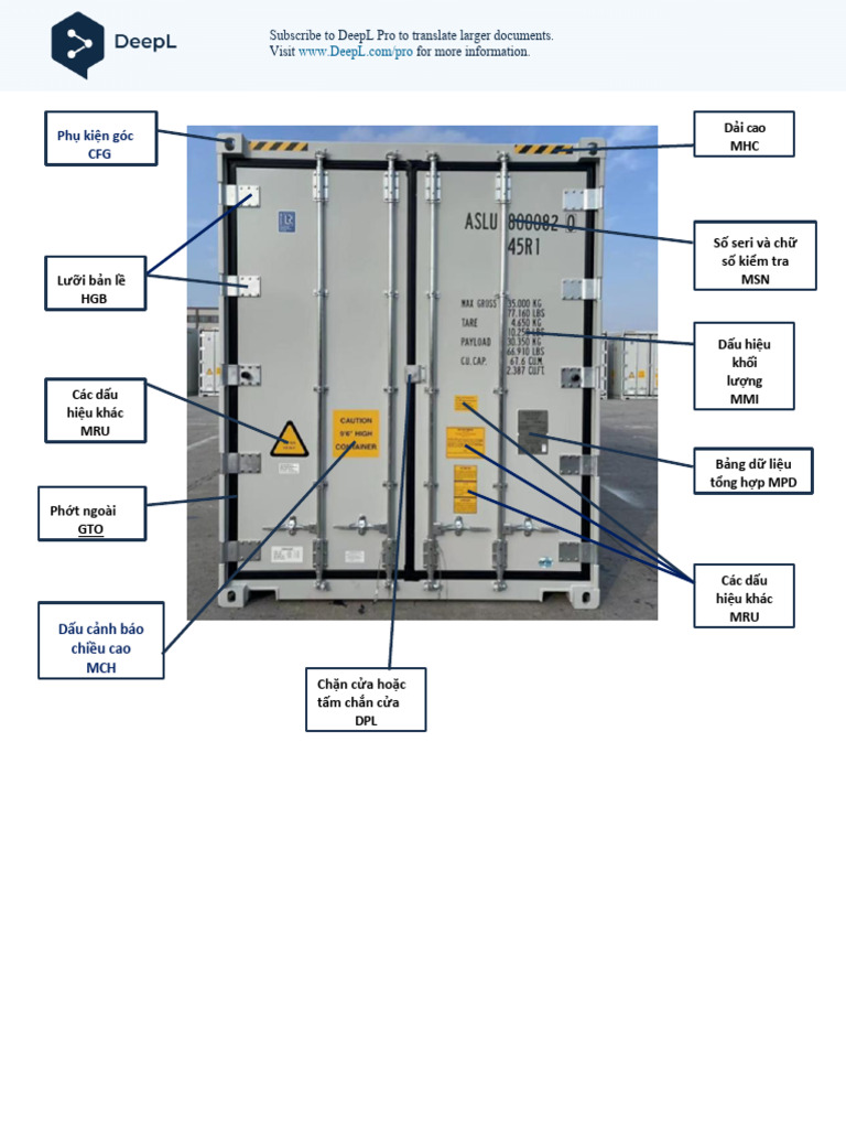Refrigerated Container Parts January 6 2025 (Cấu Tạo) 2 29 Vi | PDF