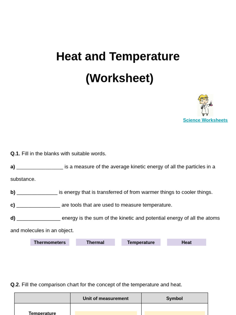 Heat and Temperature | PDF