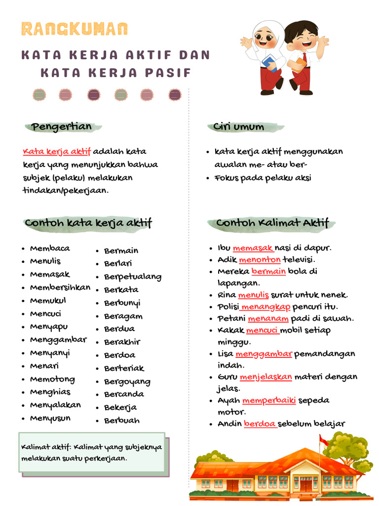 Kata Kerja Aktif Dan Pasif | PDF