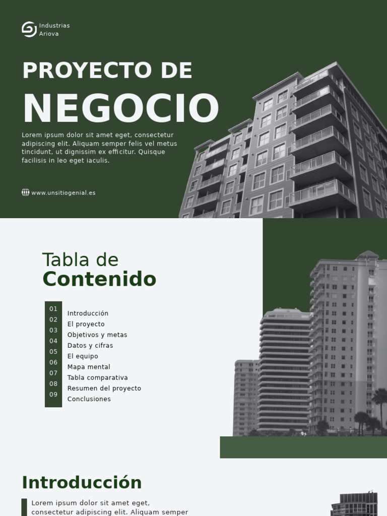 Presentación Proyecto de Negocio Arquitectura Minimalista Profesional ...