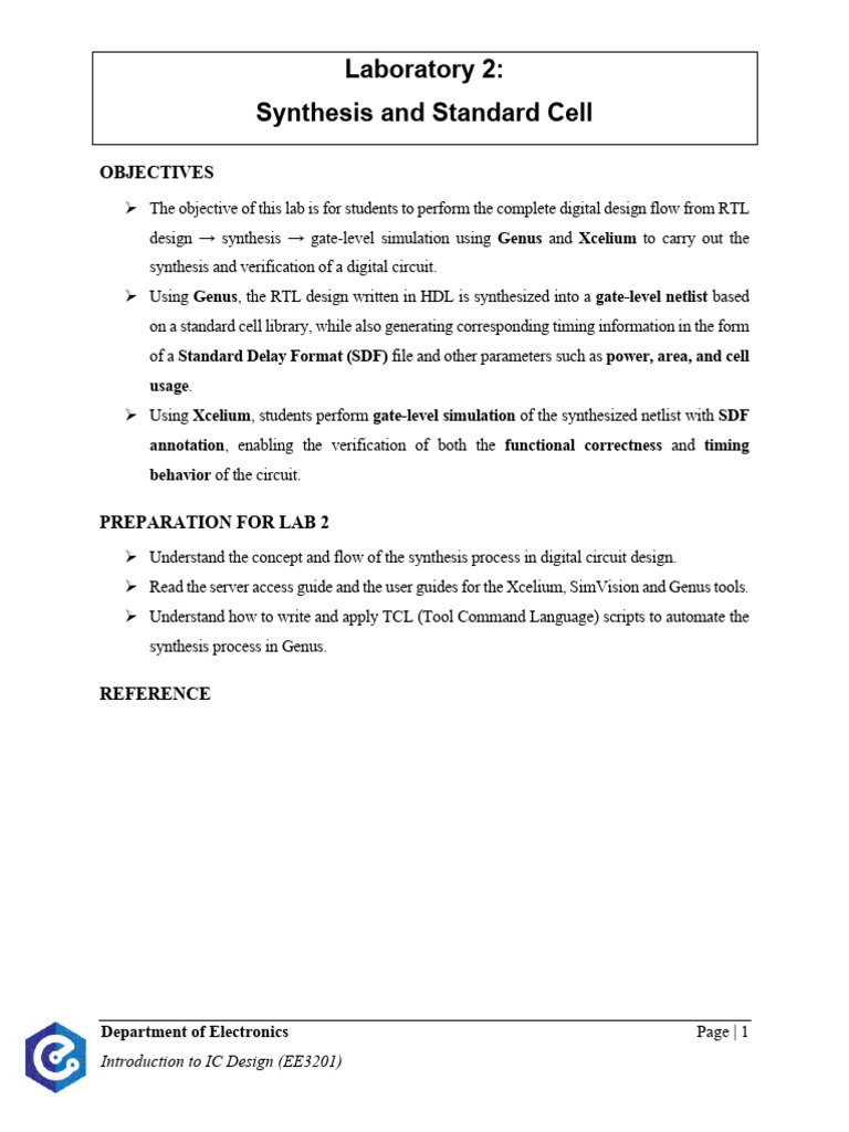 Digital Circuit Synthesis Lab Guide | PDF | Hardware Description ...