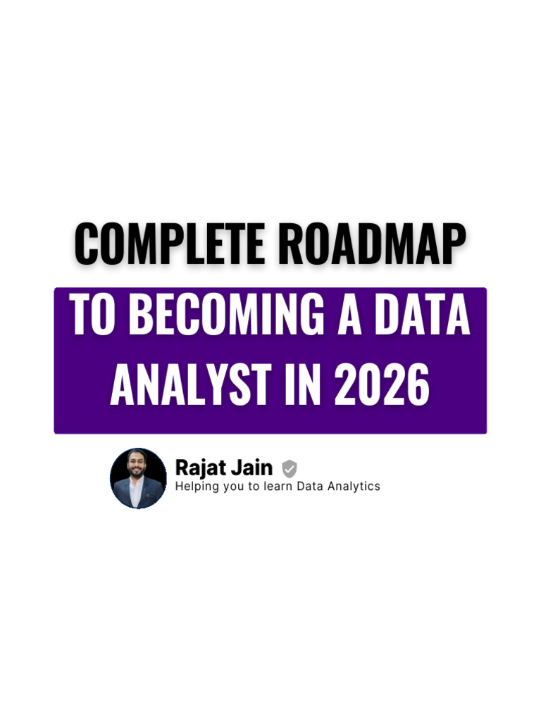 Data Analyst Roadmap for 2026 | PDF