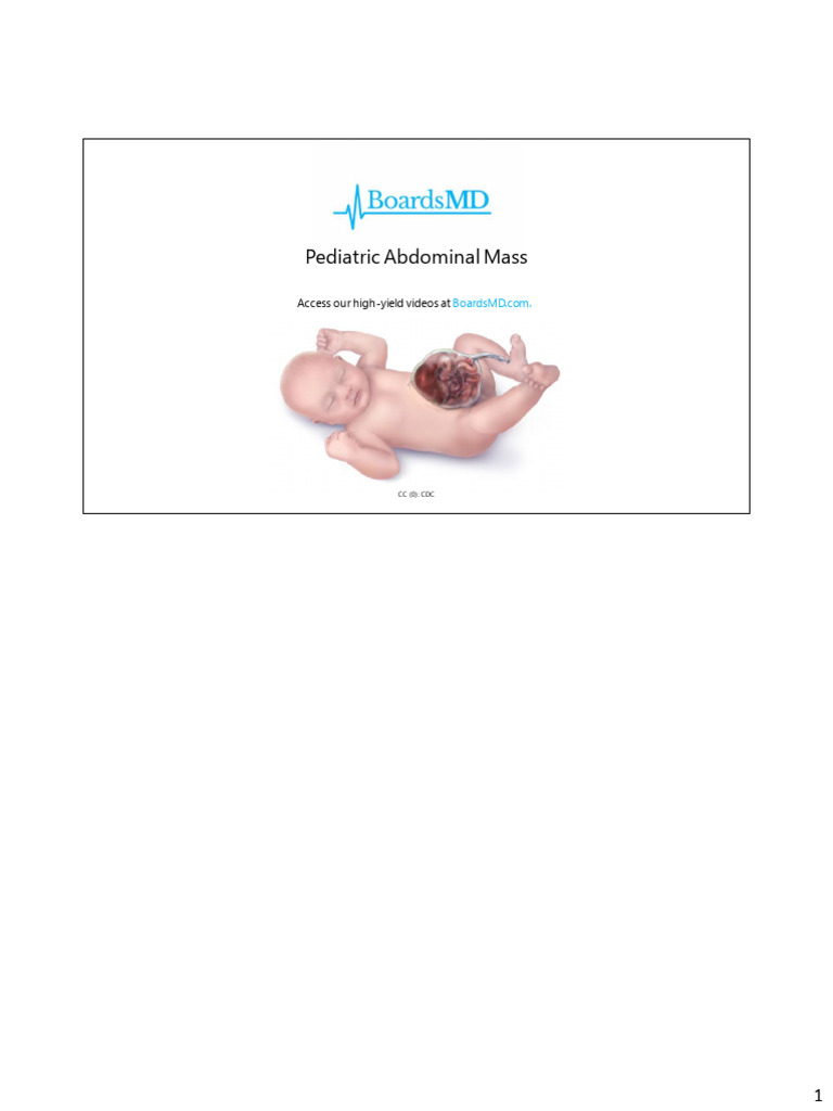Pediatric Abdominal Mass Overview | PDF | Human Diseases And Disorders ...