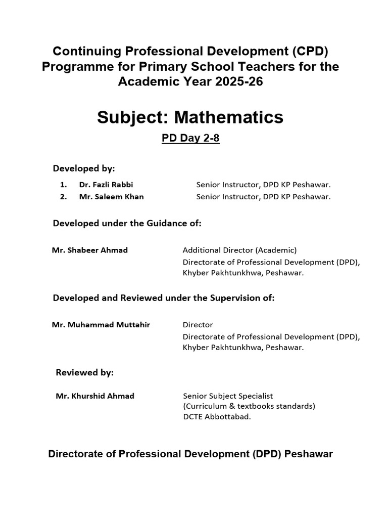 Mathematics Lesson Plan 2025-26 DCTE | PDF | Subtraction | Multiplication