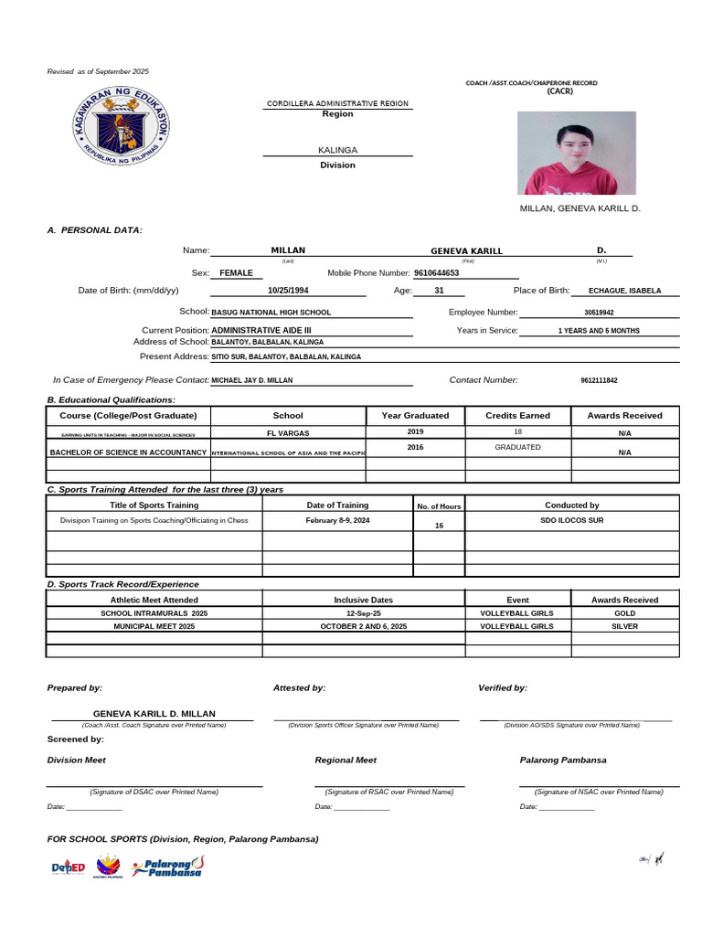 Kalinga Administrative Aide Profile | PDF