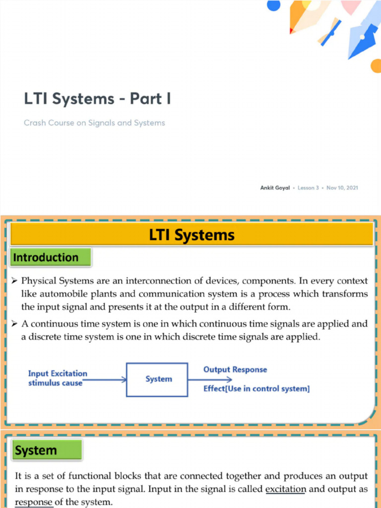 LTI Systems Part I With Anno | PDF