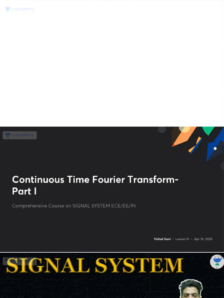 Continuous Time Fourier Transform Part I With Anno | PDF