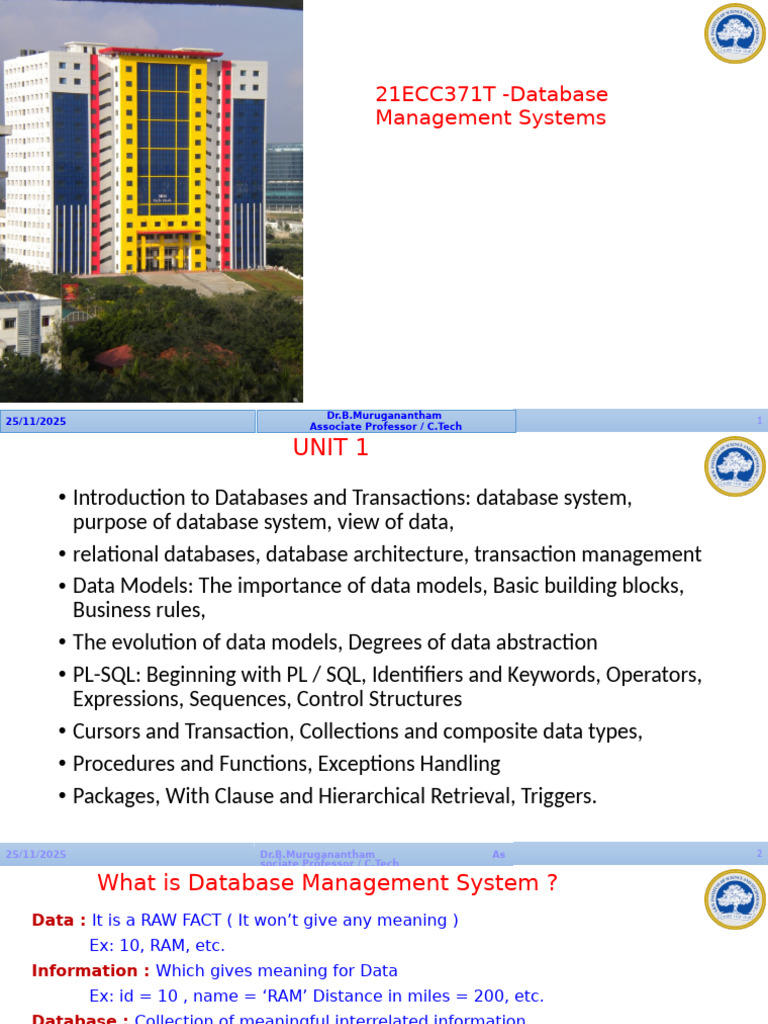 Database Management Systems Overview | PDF | Databases | Sql